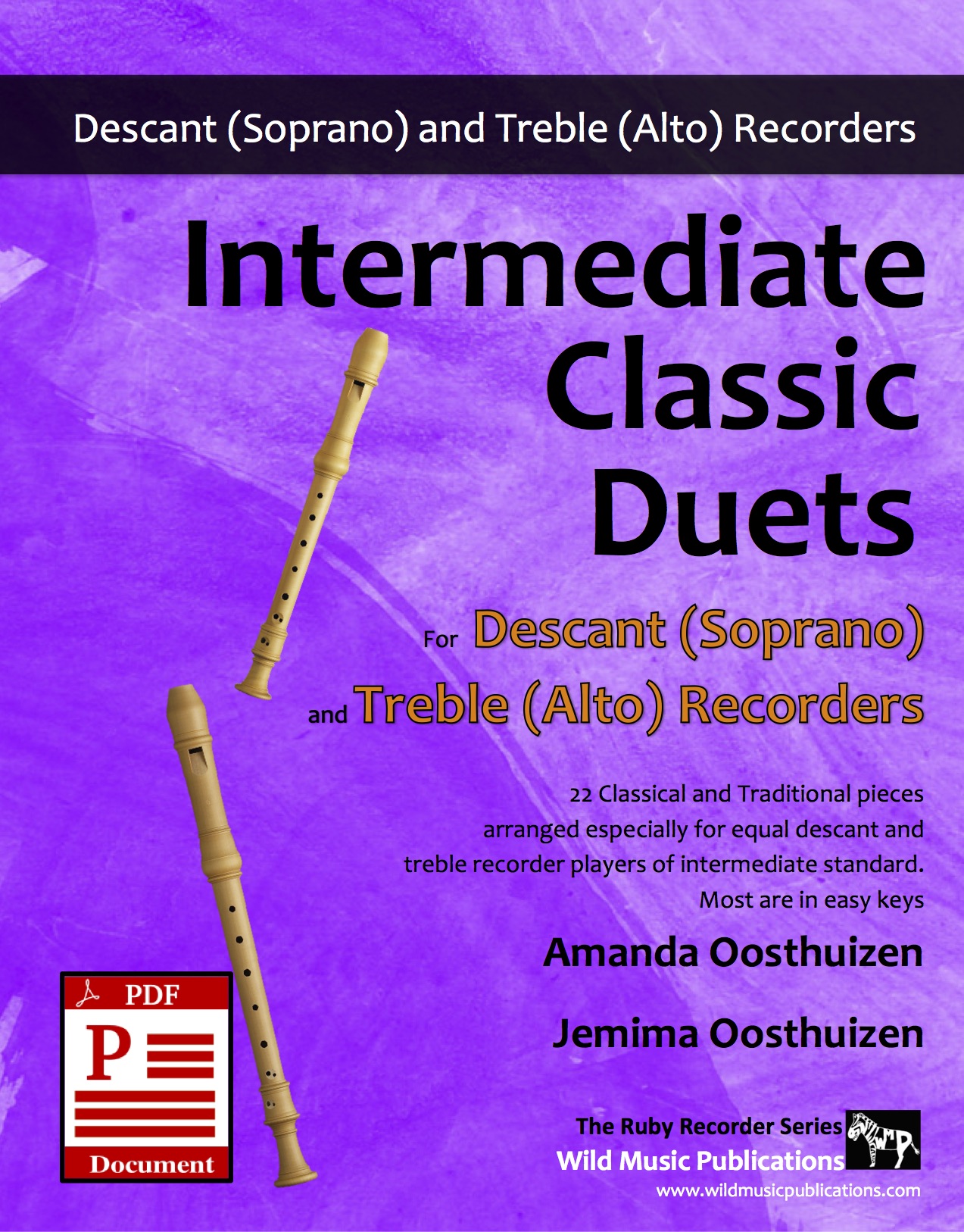 Intermediate Classic Duets For Descant And Treble Recorders Download Wild Music Publications 2286