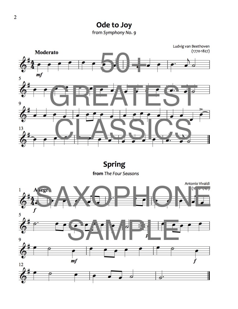 Easy Classic Saxophone Duets Wild Music Publications 