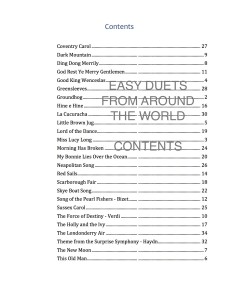 Easy Duets from Around the World Contents sample