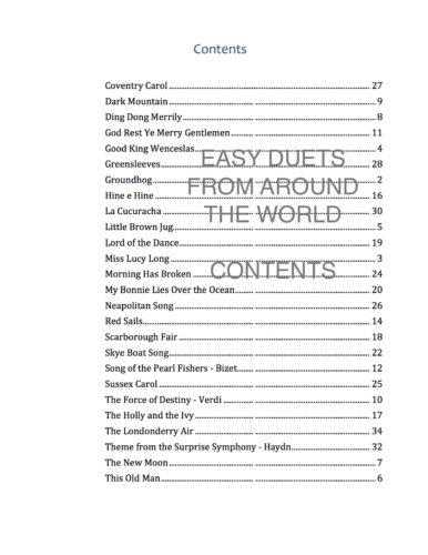 Easy Duets From Around The World For Flute And Clarinet Wild Music Publications 