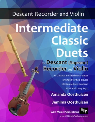 Intermediate Classic Duets for Descant Recorder and Violin