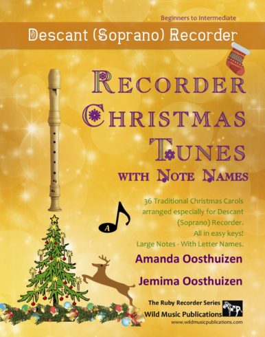 Recorder Christmas Tunes with Note Names
