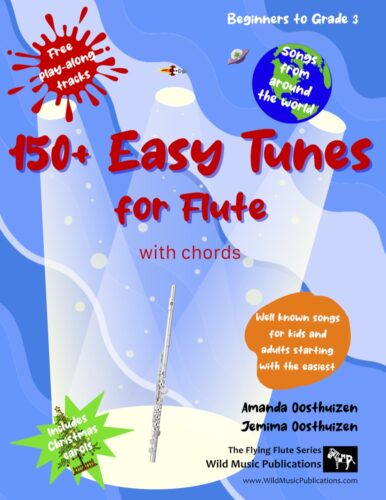 150+ Easy Tunes for Flute with Chords