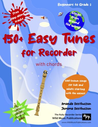 150+ Easy Tunes for Recorder with Chords